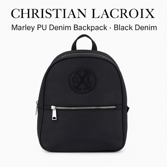 Christian Lacroix Marley PU Denim Backpack – Black Denim main image 2